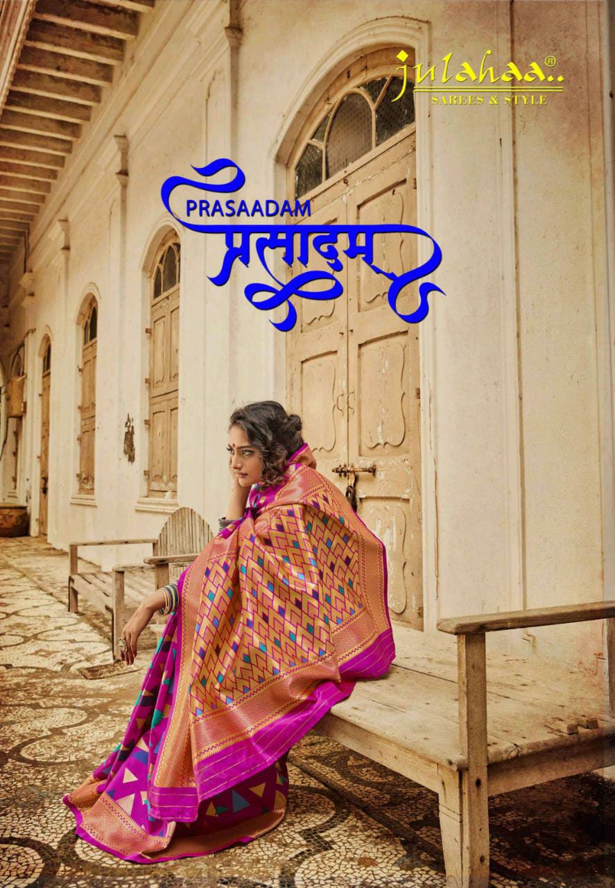 Julahaa Saree Prassadam Silk Elegant Saris Wholesale Clothing Store In Surat