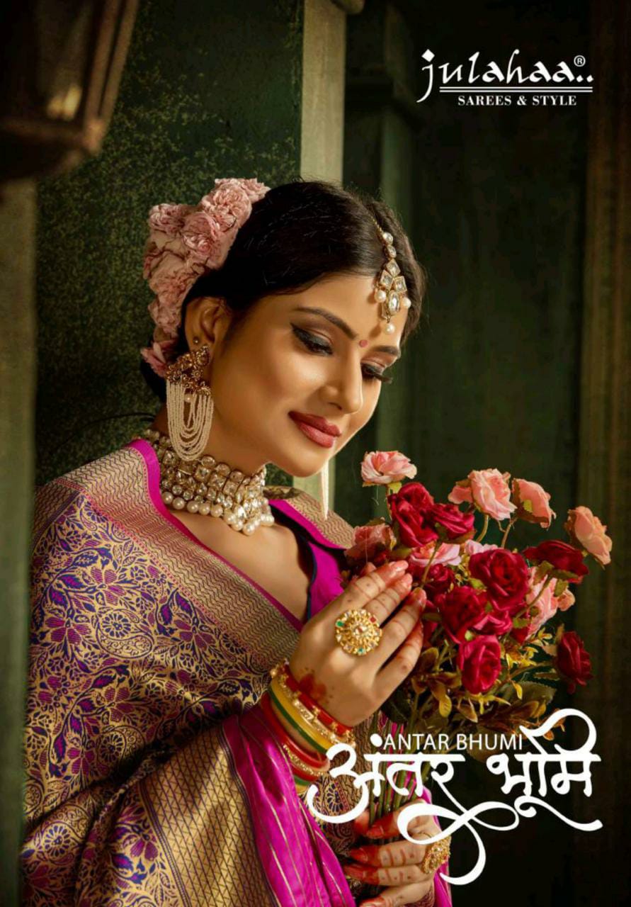 Julahaa Sarees Antar Bhumi Stunning Look Silk Branded Saris Clothing Store