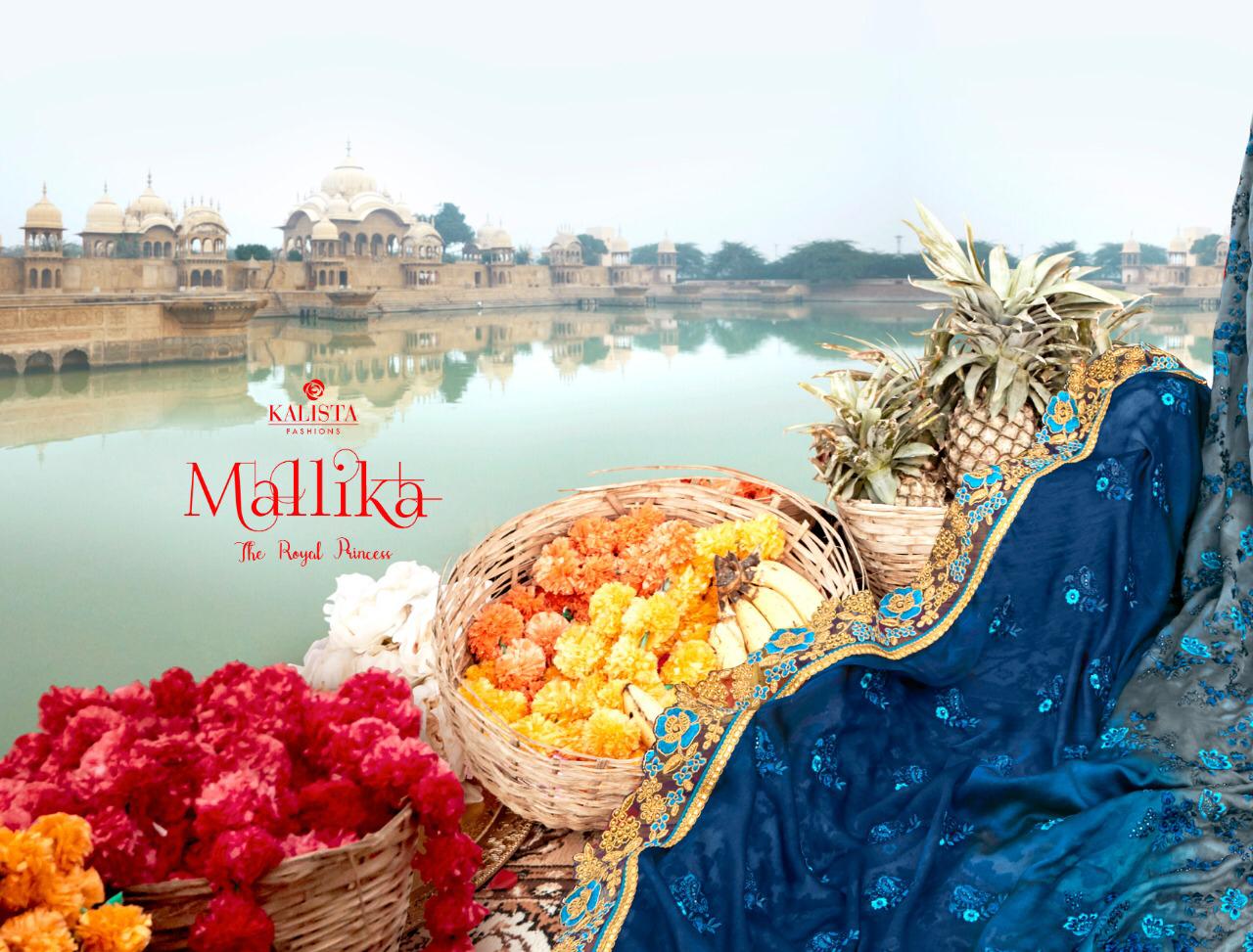 Kalista Fashion Mallika 67871-67878 Series Fancy Embroidery Saris Wholesaler