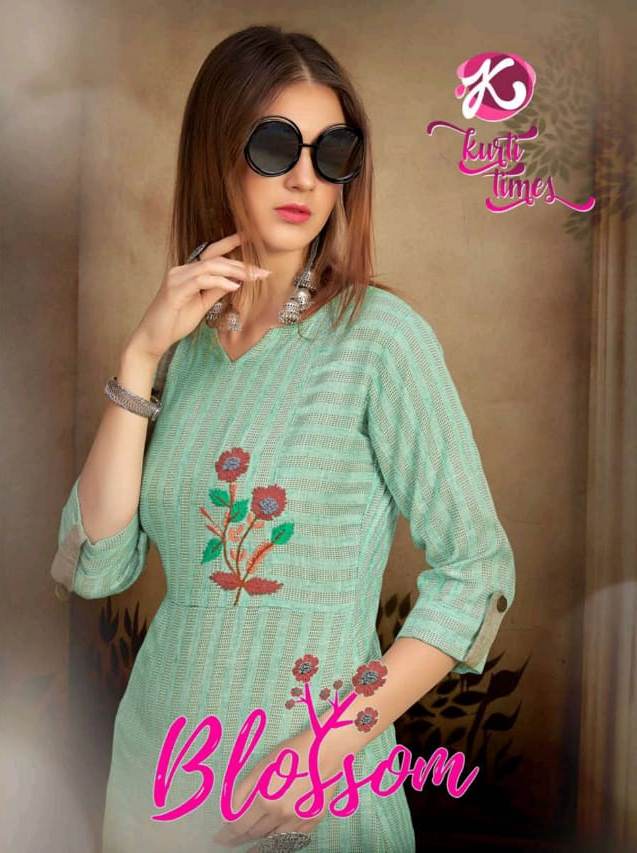 Kurti Times Present Blossom Cotton Simple Sobar Kurti Wholesale Rate