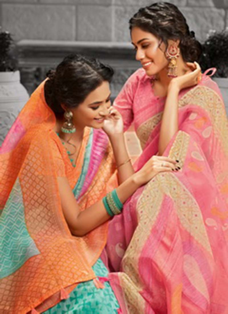 Lifestyle Launch Surmai Cotton Vol 2 Fancy Cotton Brasso Print Saree Seller