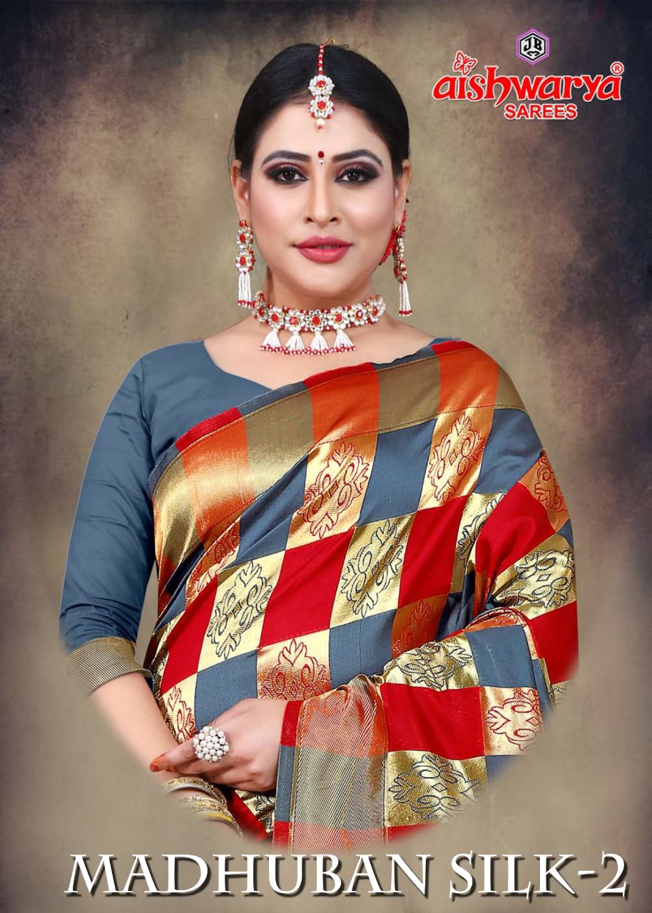 Madhuban Silk Vol 2 By Aishwarya Saree Top Dyed Poly Silk Fancy Saree