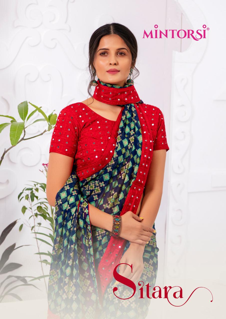 Mintorsi Sitara Chiffon Brasso Delightful Ethnic Fancy Saree