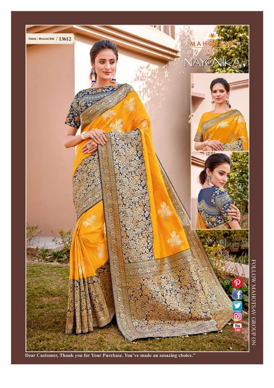 Nayonika Elite By Mahotsav Present Dhaanvi Traditional Look Designer 13608-13626 Series Silk Saree
