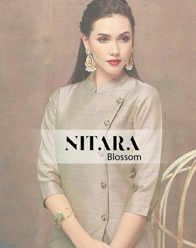 Nitara Present Blossom Silk Jacquard New Style Kurti With Bottom Wholesale Rate