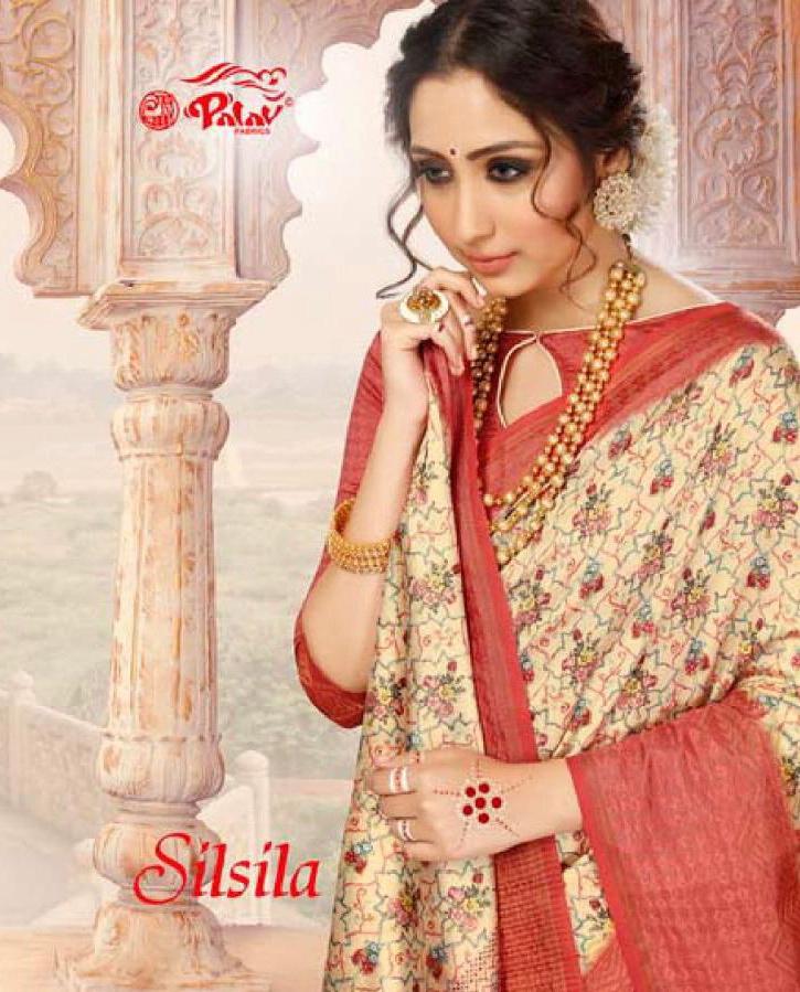 Palav Silsila 101-110 Series Weaving Silk Casual Wear Saree