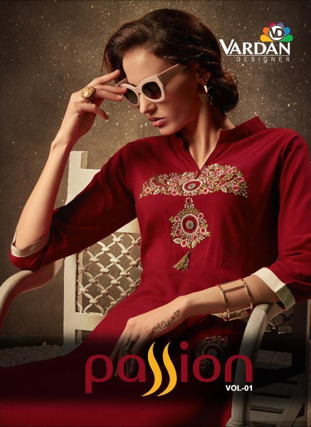 Passion Vol 1 By Vardan Rayon Long Kurtis Good Looking Collection