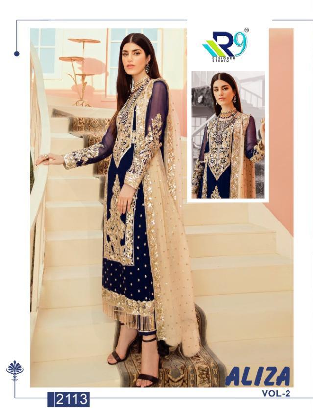 R9 Present Aliza Vol 2 Georgette With Heavy Net Salwar Suit Online Shopping
