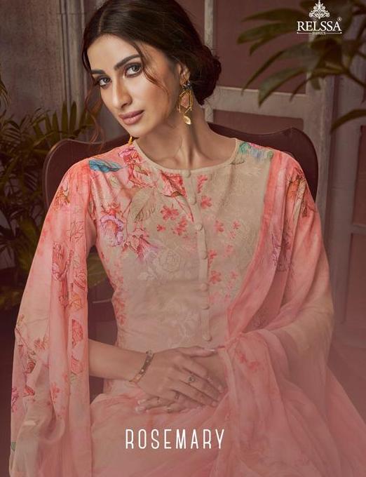 Relssa Launch Rosemary Superior Cotton Embroidery Work Heavy Look Suit