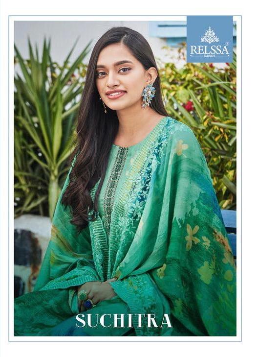 Relssa Suchitra Cotton Silk With Digital Print Long Salwar Kameez At Wholesale Rate