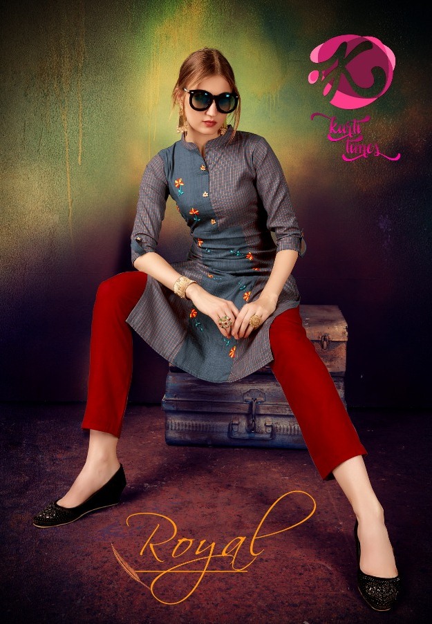 Royal By Kurti Times Cotton Checks And Plain Kurti In Surat Textile Market