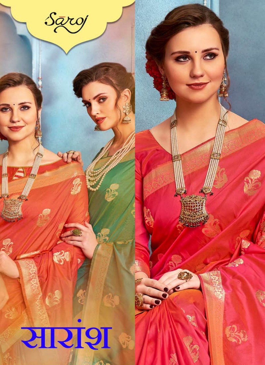 Saransh By Saroj Banarasi Silk With Banarasi Border Attractive Looking Saree
