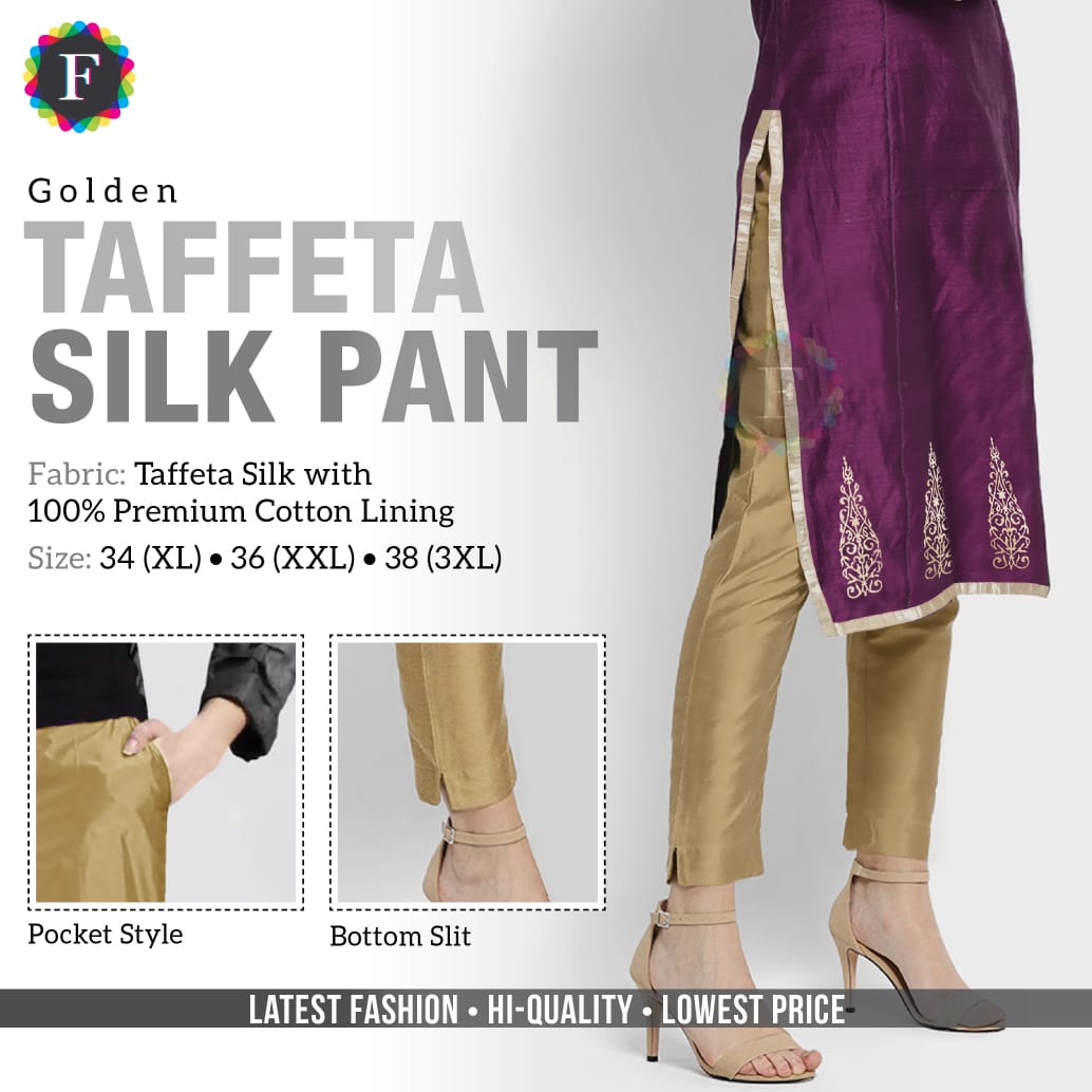 Taffeta Silk Pant Bottom Wear Ethnic Collection At Cheapest Rates