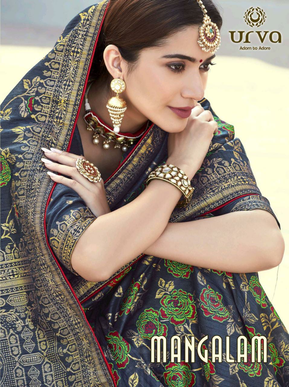 Urva Presenting Mangalam Rich Look 3001-3009 Series Silk Indian Saree Wholesaler In Surat Textile Market