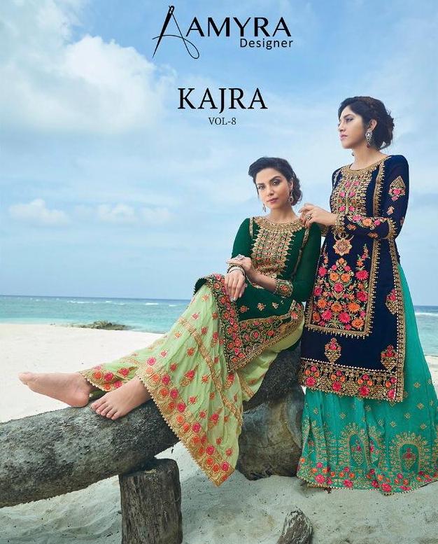 Aamyra Designer Kajra Vol 8 Sharara Style Heavy Exclusive Ladies Dresses Wholesale Shop