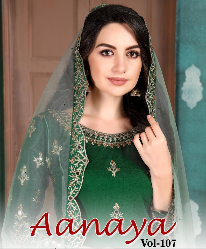 Aanaya Vol 107 By Twisha Art Silk Patiyala Style Fancy Salwar Kameez