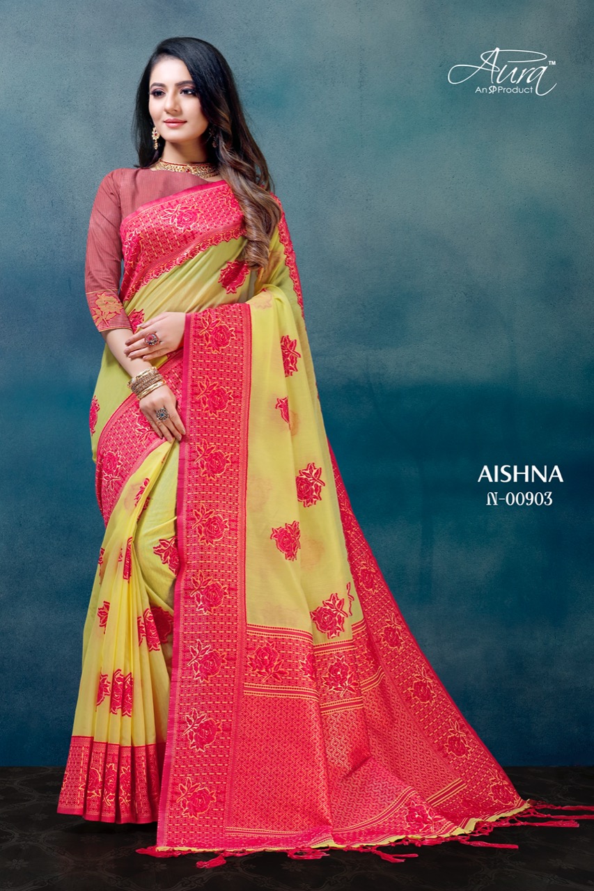 Aishna By Aura Saree Cotton Silk Designer Saree Online Shopping In Surat Market