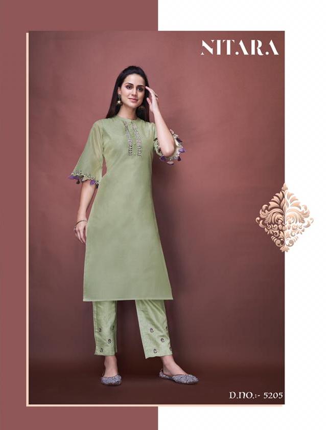 Angelica By Nitara Pure Chanderi Readymade Salwar Kameez Wholesaler