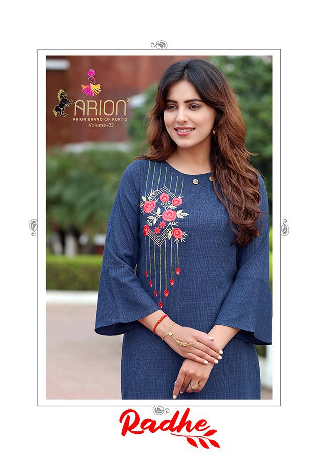 Arion Present Radhe Vol 2 Cotton Kurti With Pant Pair Good Looking Collection