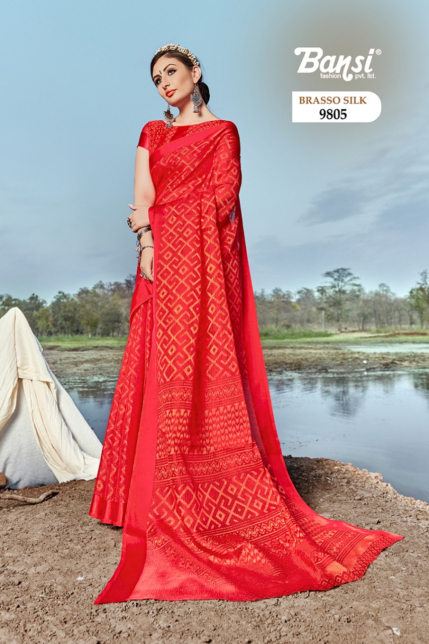 Brasso Silk By Bansi Fashion Tapadiys Brasso Exclusive Collections Saree