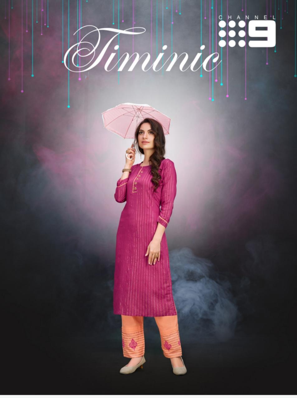 Channel 9 Timinic Pure Chanderi Top With Bottom Wear Catalogs Collections