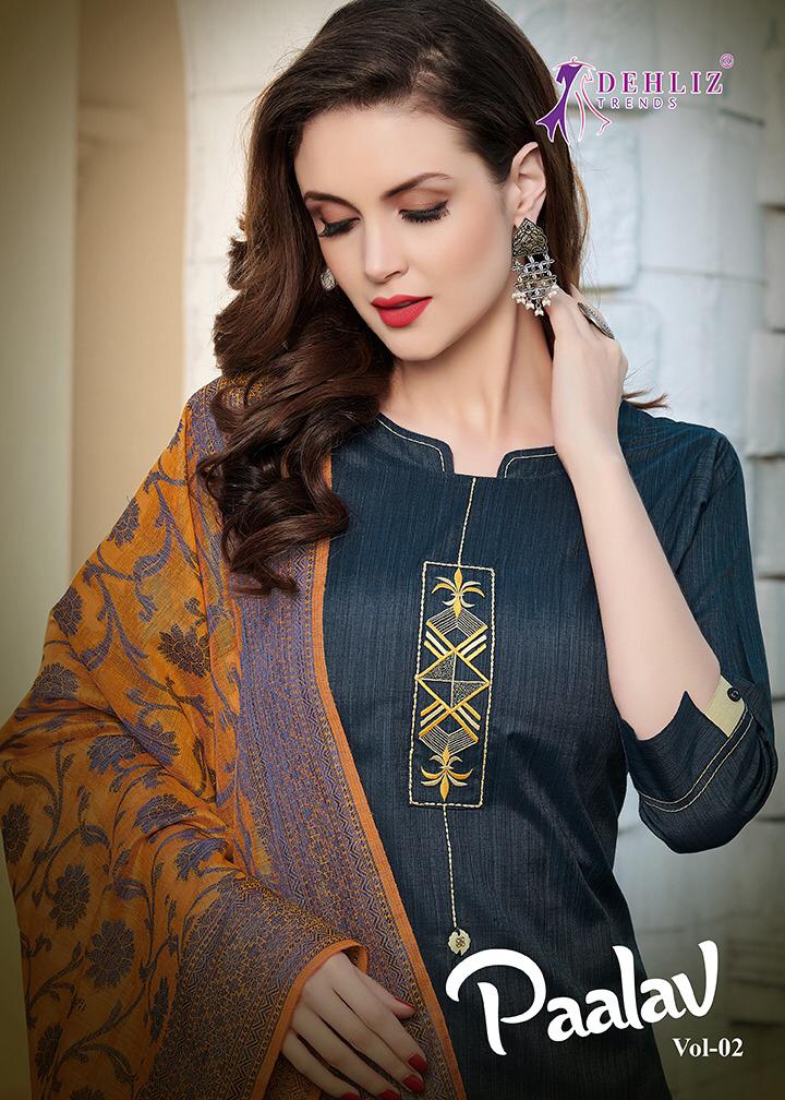 Dehliz Trendz Paalav Vol 2 Readymade Silk Salwar Suits Collection