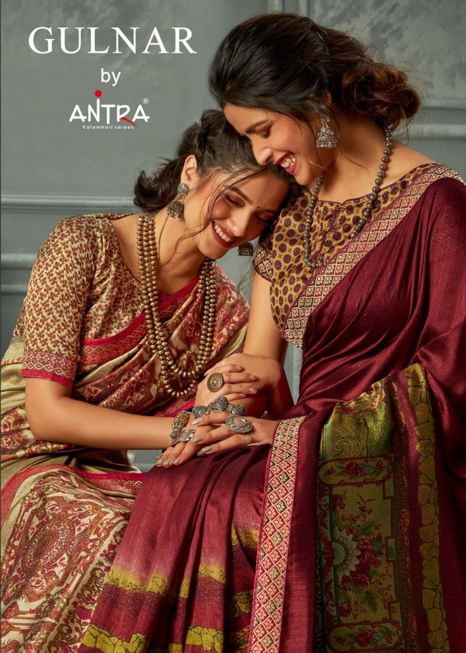 Gulnar By Antra Lifestyle Fancy Printed Saree Catalogs Online Wholesaler