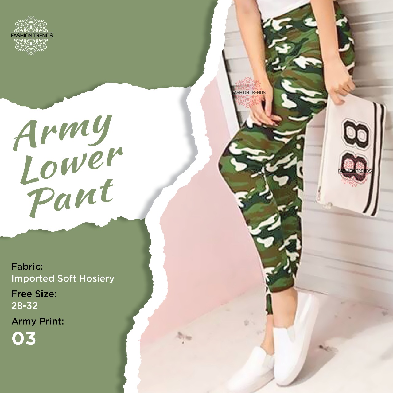 K4u Present Army Lower Pant Soft Hosiery Wholesale Price
