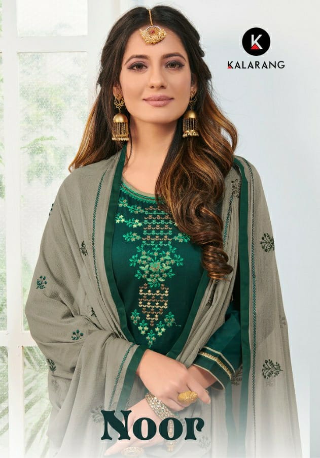 Kalarang Present Noor Jam Silk Cotton Embroidery Suits Designs