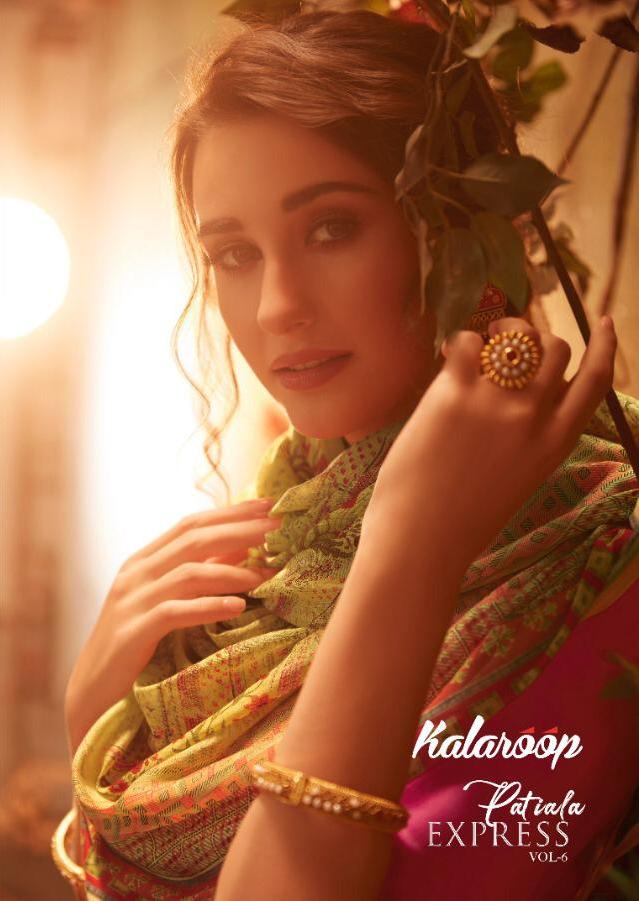 Kalaroop Patiyala Express Vol 6 By Kajree Readymade Cotton Satin Patiala Salwar Kameez