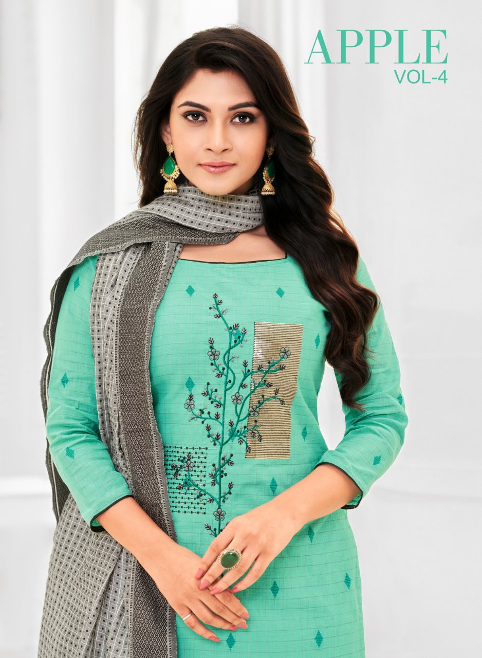Kapil Tex Fab Apple Vol 4 South Cotton Checks With Work Casual Wear Salwar Suits