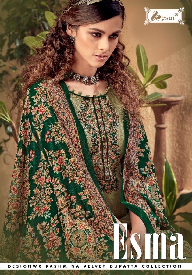 Kesar Presents Esma Pashmina Digital Print Winter Special Salwar Suits Catalogs