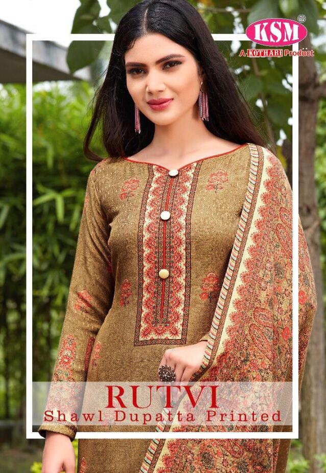 Ksm Launch Rutvi Pashmina Digital Style Print Beautiful Colour Dress Materials