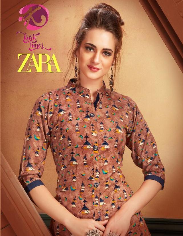 Kurti Times Zara 7007-7012 Series Printed Ethnic Wear Ladies Kurti Clothing Store