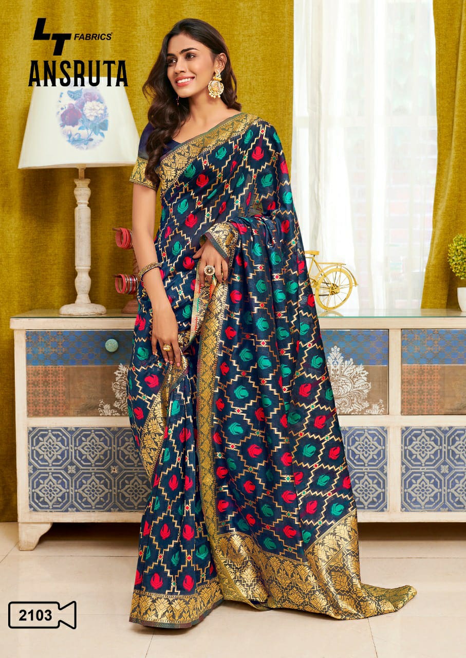Lt Fashion Ansruta Cotton Silk Traditional Wear Fancy Saree