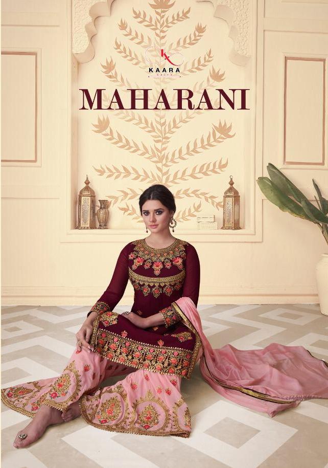 Maharani By Kaara Georgette Sharara Style Heavy Work Salwar Suits