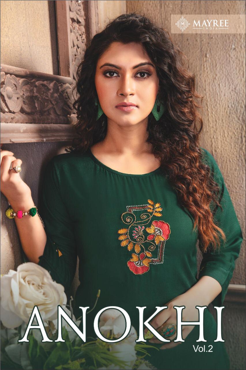 Mayree India Anokhi Vol 2 Rayon Slub Exclusive Collections For Kurti With Pant Seller