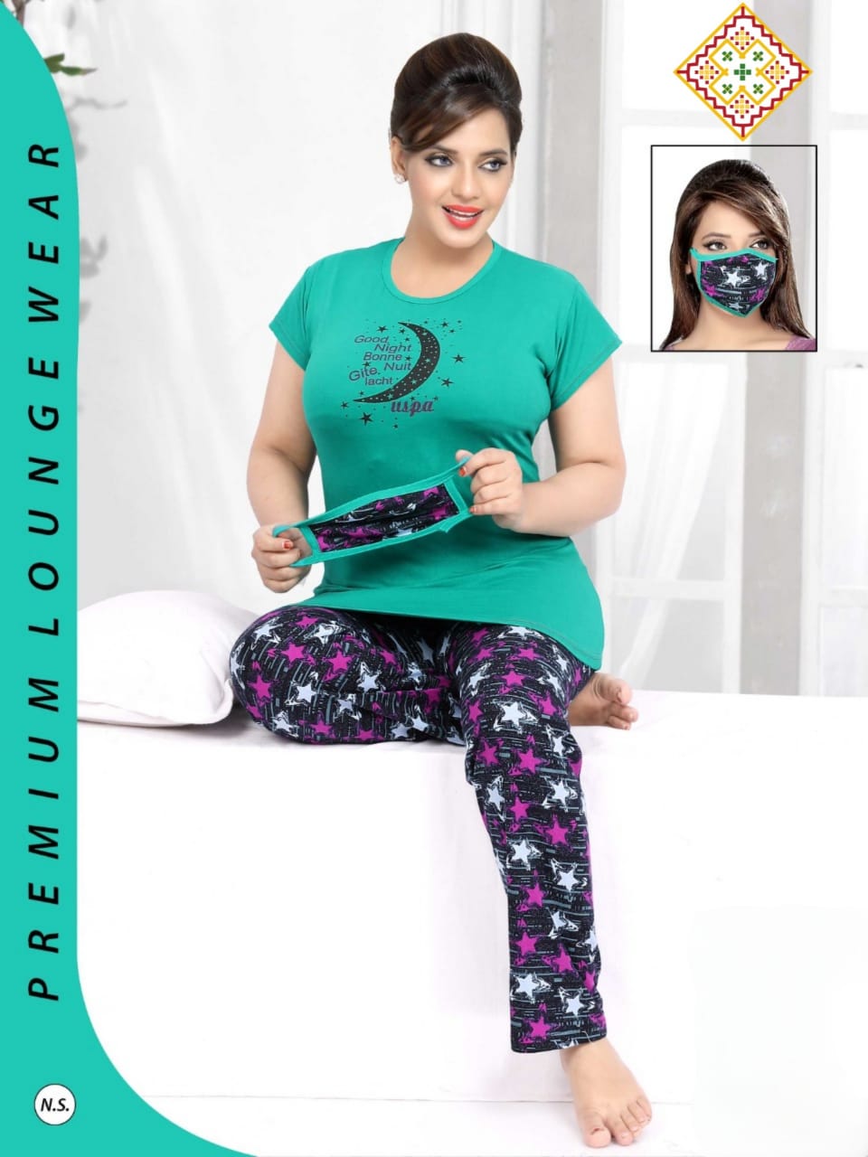 Nightsuit With Mask Vol 4 By K4u Premium Hosiery Night Dress Collection
