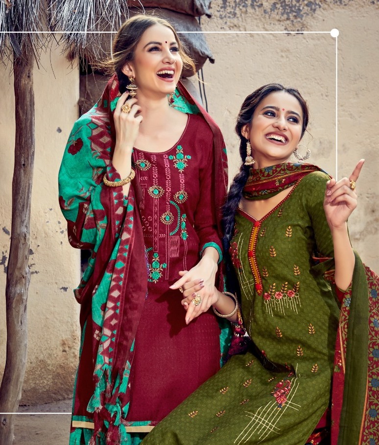 Panjabi Queen By Kothari Pashmina Style Print Casual Wear Salwar Kameez