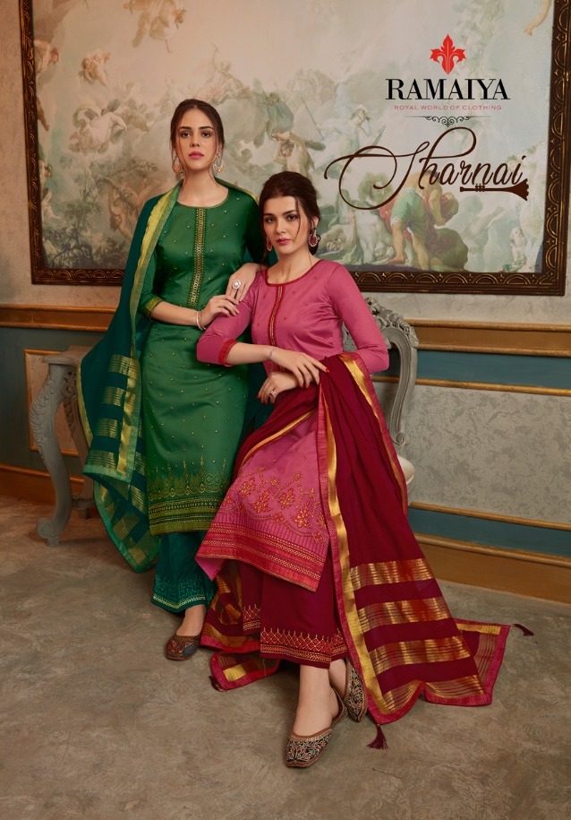 Ramaiya Sharnai Jam Silk Dress Collection Wholesaler