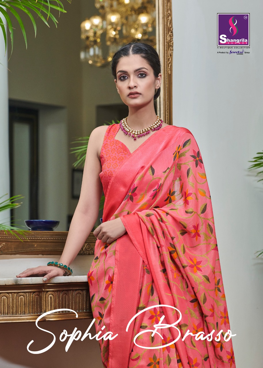 Shangrila Presents Sophia Brasso Excellent Colour Range Pure Viscose Brasso Saree