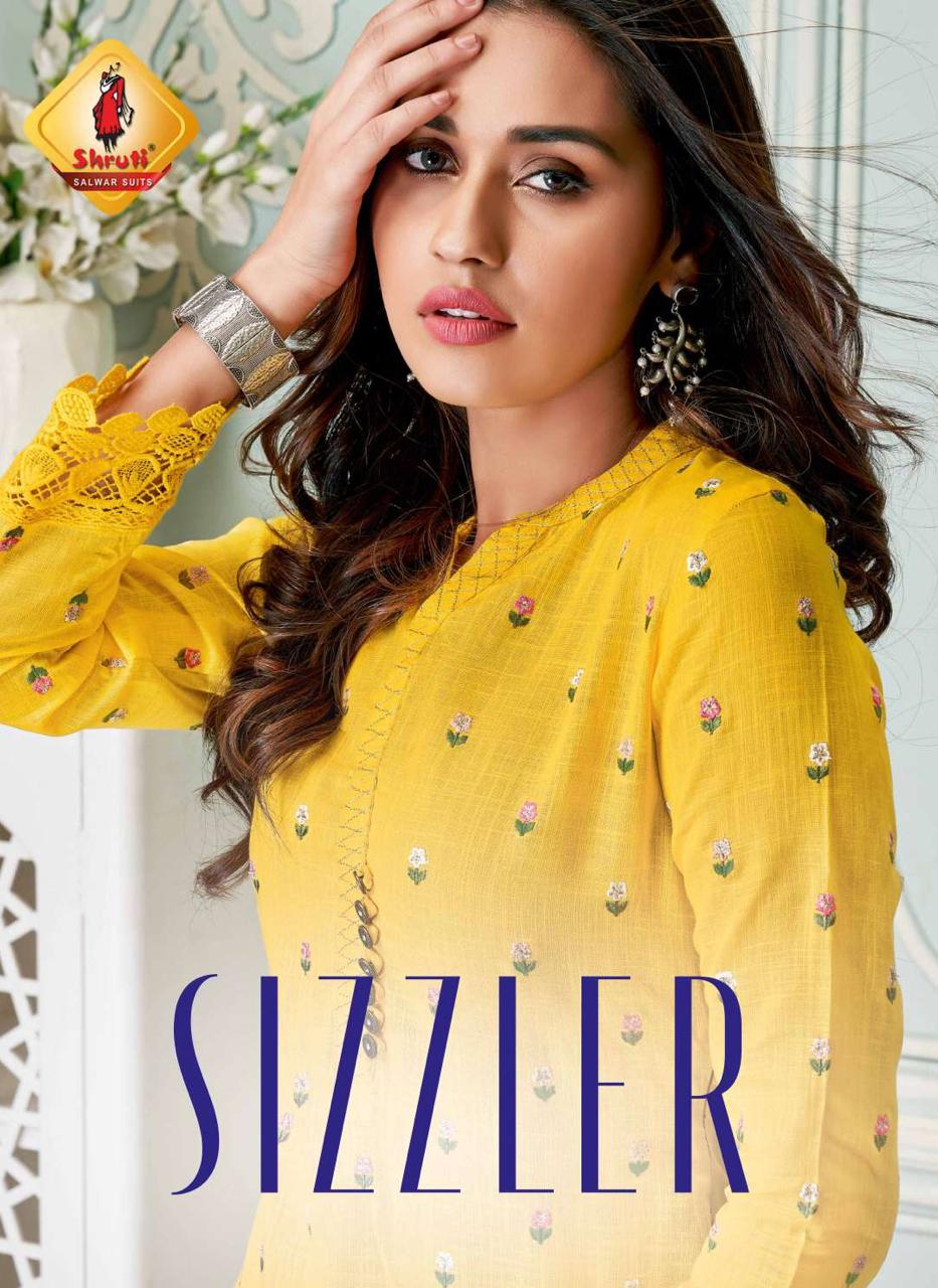 Shruti Presents Sizzler Stylish Fancy Kurti With Bottom Collections