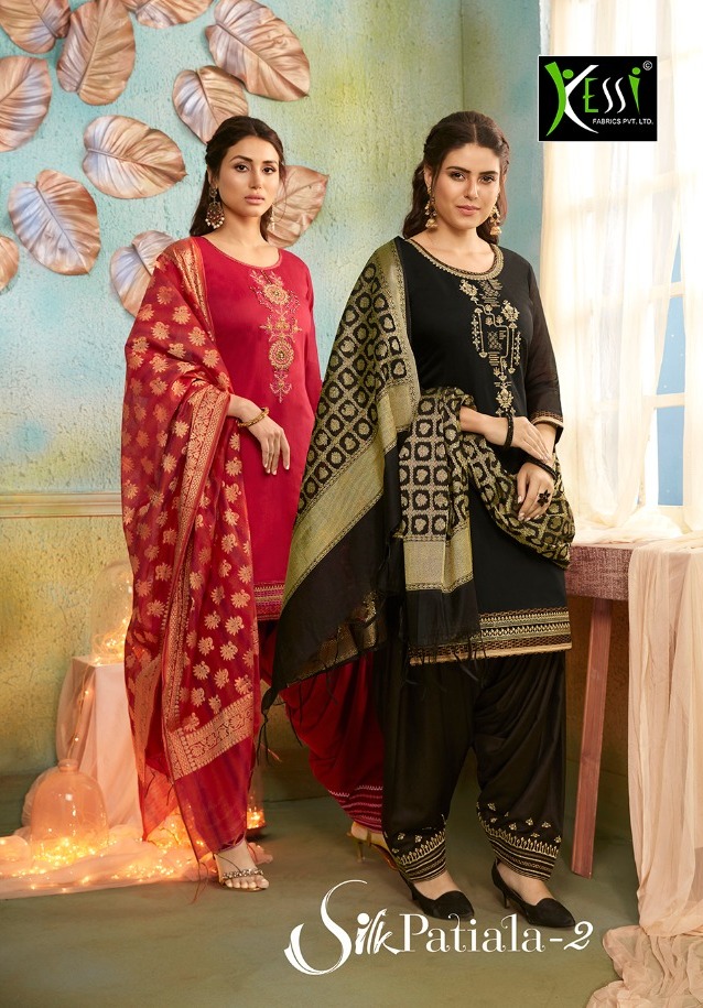 Silk Patiala Vol 2 By Kessi Chanderi Khatli Work Punjabi Dress Materials