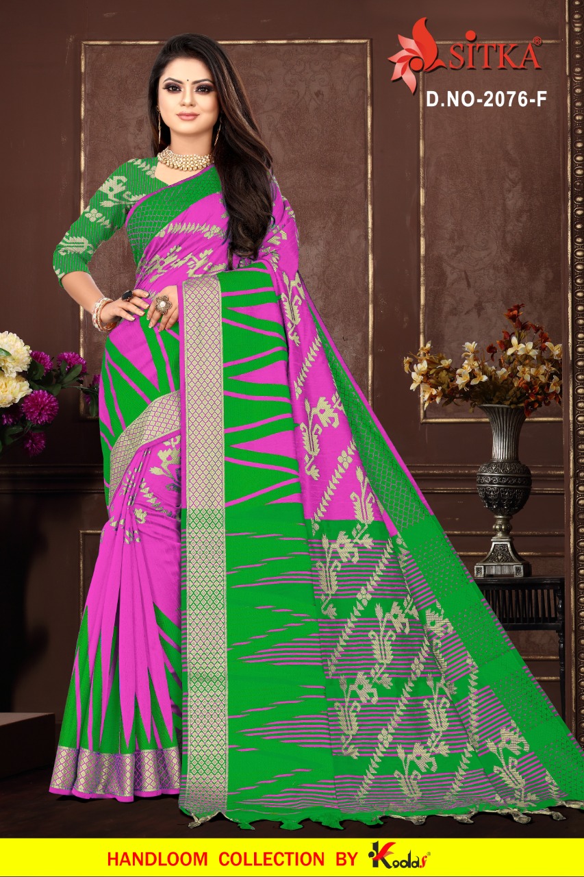 Sitka Presenting Rawdi 2076 Cotton Weaving Silk Saree At Lowest Price