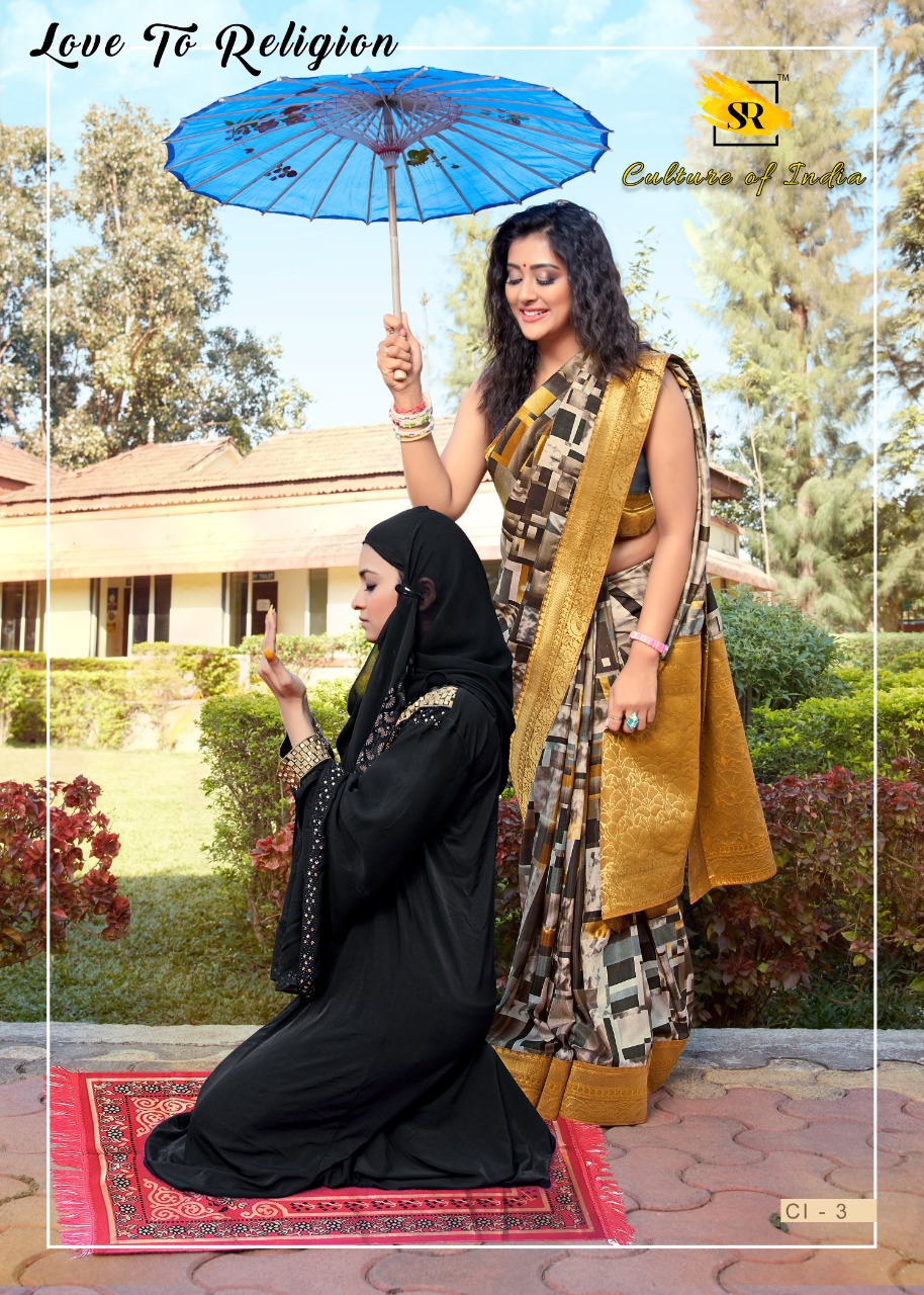Sr Launch Culture Of India Exclusive Print Silk Saree At Wholesale Price In India