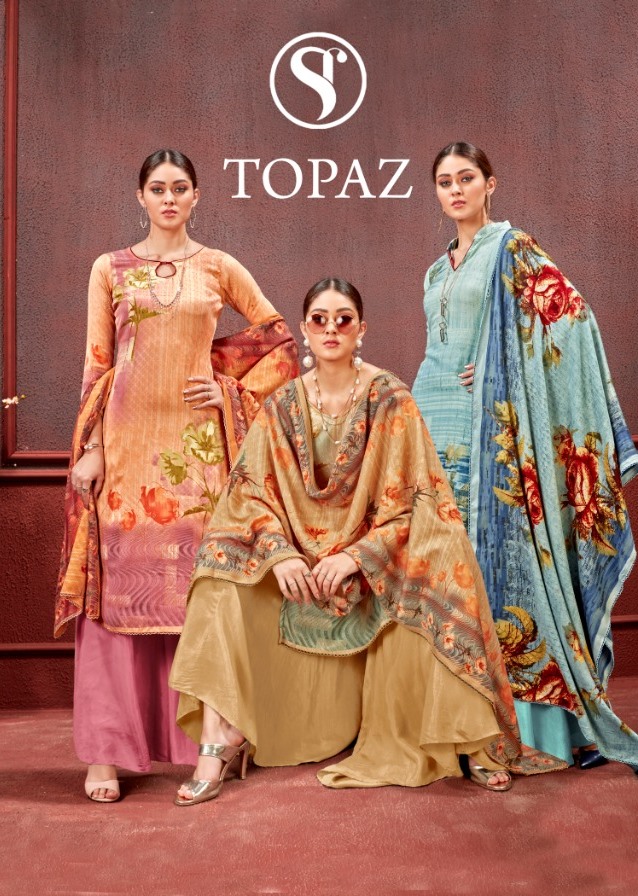 Sweety Fashion Topaz Pashmina Digital Print Casual Wear Salwar Suits Exporter