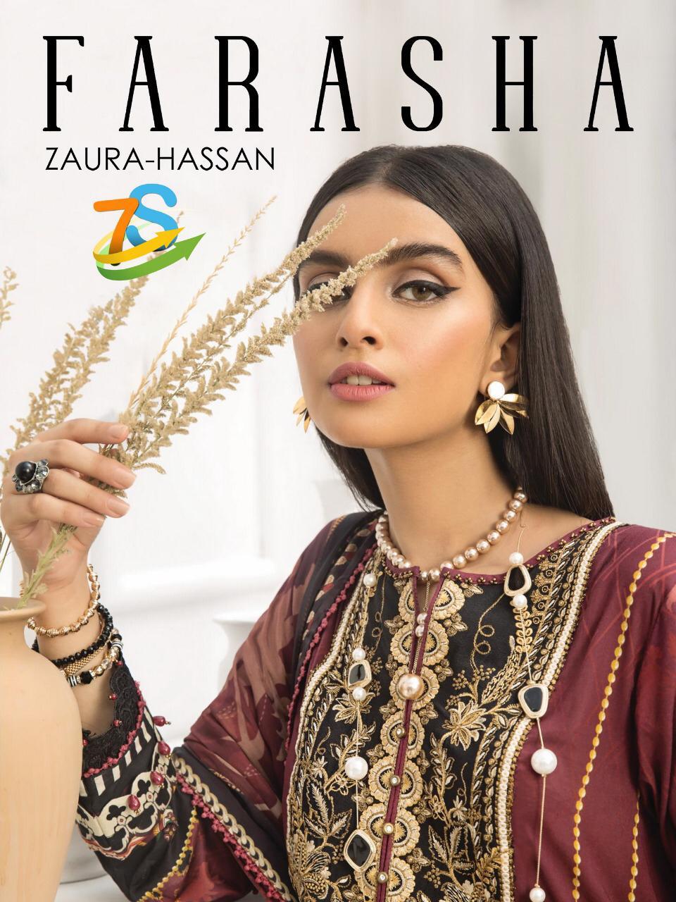 Zaura Hassan Farasha 504-509 Series Jam Cotton Pakistani Suits Ladies Clothing Store