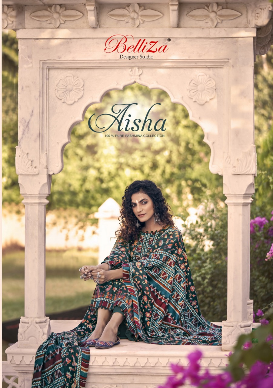 Aisha Vol 2 By Belliza Designer Studio Pashmina Digital Style Salwar Kameez