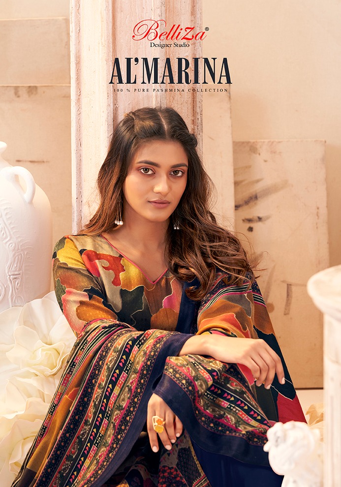 Belliza Designer Studio Almarina Pashmina Digital Style Casual Wear Salwar Kameez