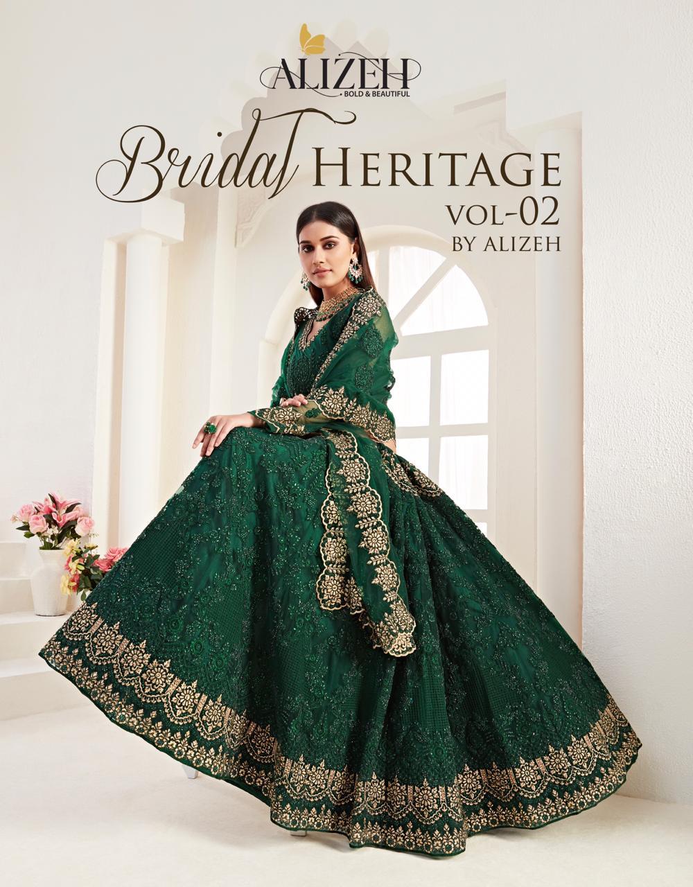Bridal Heritage Vol 2 By Alizeh Exclusive Beautiful Wedding Lehanga Collection